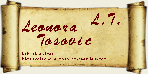 Leonora Tošović vizit kartica